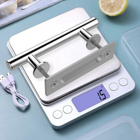 Sliding Barn Door Handle Double Sided Pull And Flush Embedded Invisible Stainless Steel on a digital scale