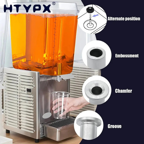 Stainless Steel Bearing Sleeve Model 3220, 304 Grade, installed in beverage machine showing chamfer design, for Crathco bubblers