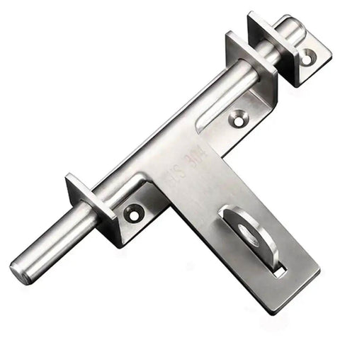 Sliding Bolt Gate Latch with Padlock Hole Heavy Duty 304 Stainless Steel Barrel Door Latch Brushed Finish for Exterior Use Rust Proof