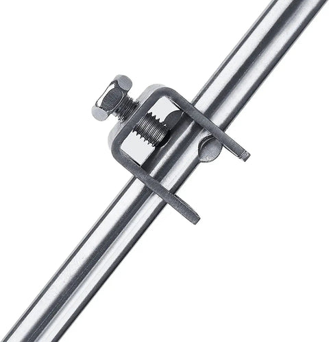 Portable Ground Rod 32 Inch Long 3/8 Inch Diameter Stainless Steel 304 With Preinstalled Ground Clamp Posts for grounding needs