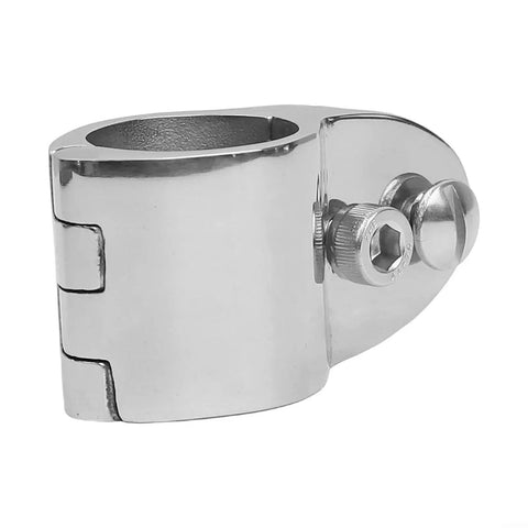 Bimini top hinged jaw rail mount, marine-grade 316 stainless steel, 25mm.