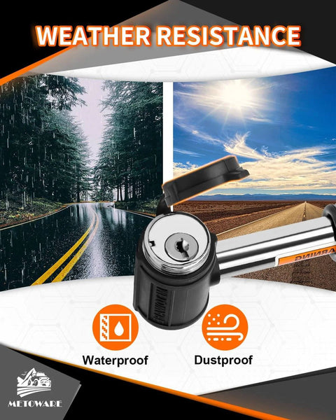 Swivel Head Trailer Hitch Lock Pin Stainless Steel One Half Inch Pin With Five Eighths Inch Adapter, weather resistant view