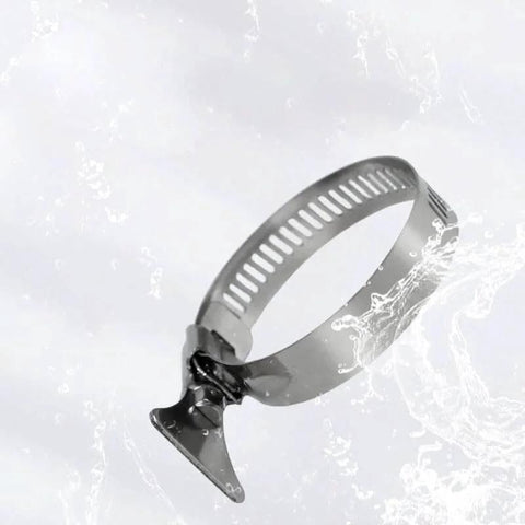 2 Inch Adjustable Hose Clamps 5 Pack With Easy Turn Thumb Screw 1.5 To 2.5 Inch Diameter 304 Stainless Steel Corrosion Resistant Clamp