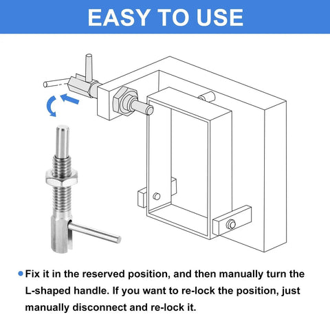 Diagram of Uxcell stainless steel retractable indexing plunger pin with M6 thread for machinery and shipbuilding use