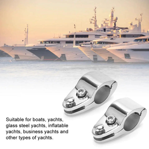 Tomotato 2pcs stainless steel hinged upper jaw slide hardware for 32mm yacht rail installation
