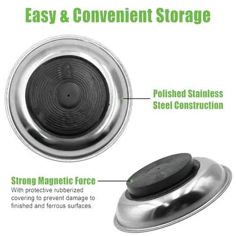 Stainless Steel Magnetic Parts Tray 6 Inch Durable Magnetic Organizer For Nuts Bolts Screws Small Parts Tools Rust Resistant