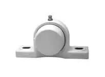 1-3/8 in Set Screw Housing Stainless Steel White Closed Cover Single Pillow Block front view for shaft support