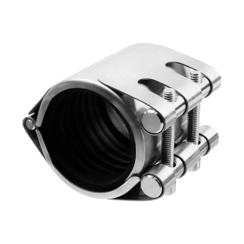Stainless Steel Pipe Repair Clamp Kit For Emergency Fixes On Plastic And Metal Pipes 56mm To 59mm 2.2 To 2.3in Band With Rubber Inner Liner