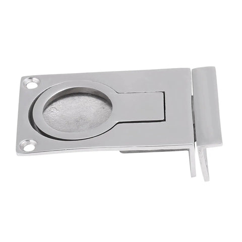 KAIXINM stainless steel ring-handle flush hatch lock for boats; mirror-polished cabinet pull