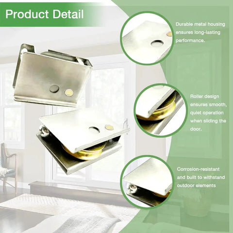 Close-up of 0C5Y00P0 Sliding Patio Door Rollers Compatible With Pella Sliding Glass Doors One And A Half Inch Steel Ball Bearing