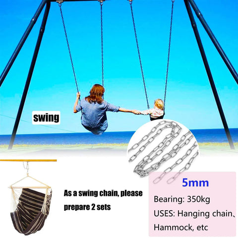 Pair on a swing supported by Stainless Steel 304 Chain,Metown Stainless Steel Cable Heavy Duty Coil Chain 3m Length 5mm for stable alignment.
