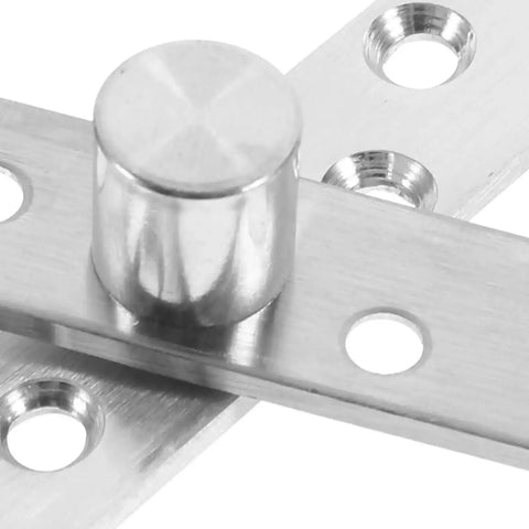 Close-up of Heavy Duty 360 Degree Rotating Pivot Hinges 2 Pack Concealed Center Shaft Stainless Steel Swivel Hinge