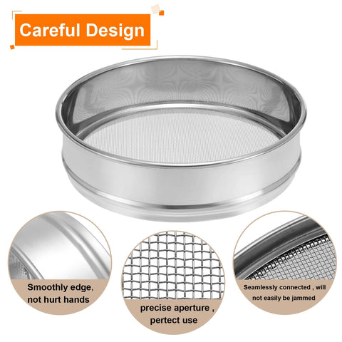 Durable 18 Mesh Lab Sieve For Industrial Laboratory Use, 8 Inch Diameter 304 Stainless Steel Wire Cloth Test Sieve With 1mm Openings