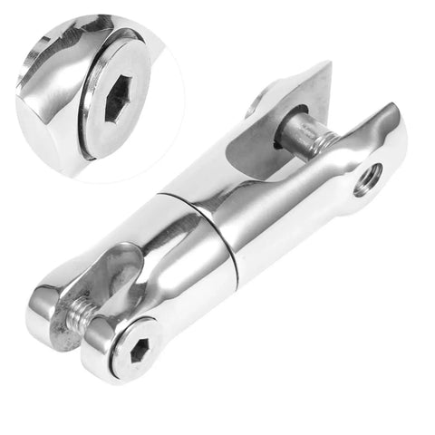 Stainless steel anchor rotating connector swivel for 6–8 mm boat chain; double joint deck hardware