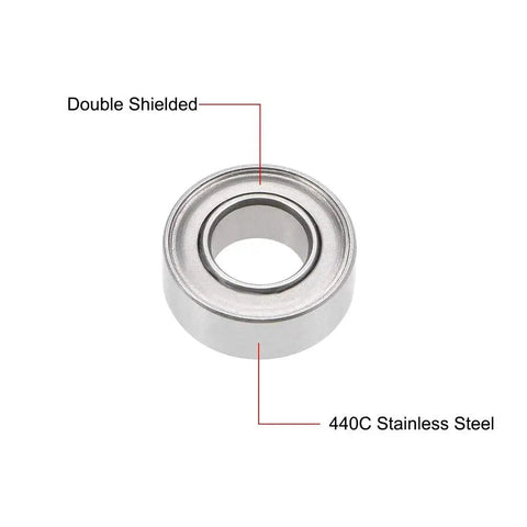 Stainless Steel Ball Bearing Set With 1/4 Inch Inner Diameter, 1/2 Inch Outer Diameter, And 3/16 Inch Width Double Shielded R188ZZ Precision Bearings
