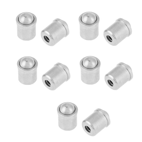10pcs Stainless Steel Ball Plunger Set, Spring Loaded Detent Ball Inserts, M6 Tool Kit Accessories for indexing and positioning