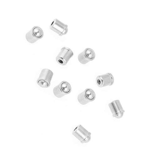 10pcs Stainless Steel Ball Plunger Set, Spring Loaded Detent Ball Inserts, M6 Tool Kit, scattered view on white background