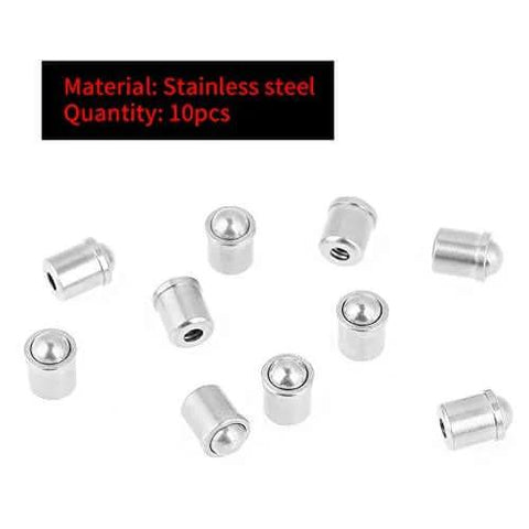 Image of 10 pcs stainless steel push fit spring ball plungers 7 x 6 mm for mechanical devices, highlighting the compact design and smooth action.