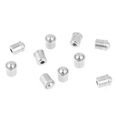 10 pcs stainless steel push fit spring ball plungers 7 x 6 mm for mechanical devices, showing compact and smooth action design.