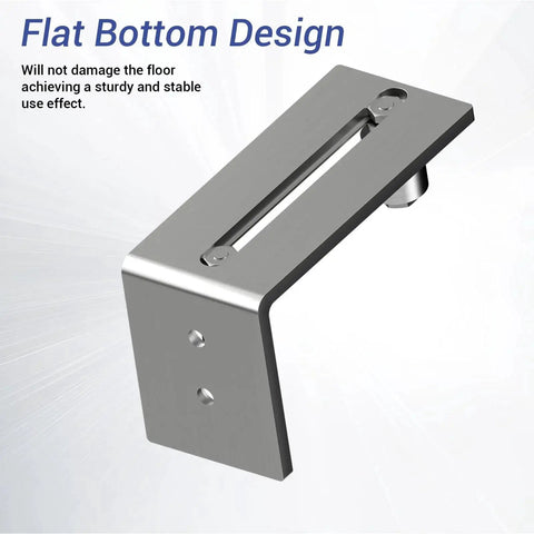 2 Pack Floor Guide For Barn Doors, Adjustable Stainless Steel Sliding Door Rollers, Wall Mounted Bottom Guides