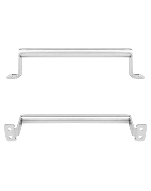 Large Stainless Steel Barn Pull Handle Set Of 4 With Screws For Cabinets Sliding Doors Closets Keyless Entry Doors Fences Barn Doors And Gates Durable Modern Finish Easy To Install front and side view