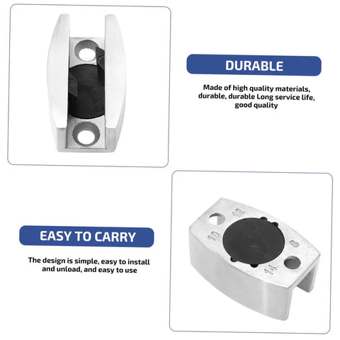 Stainless steel bathroom door stopper silences drafts, reduces noise, and keeps doors secure with easy under door installation