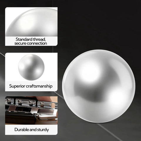 Close-up of stainless steel ball from Stainless Steel Bearing Ball Set With 620 Pieces In 12 Sizes, highlighting craftsmanship and durability.