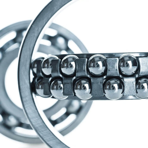 Close-up of 3.5mm Bearing Balls in 304 Stainless Steel G100 Precision Grade in a bearing, showing smooth surface finish and corrosion resistance.