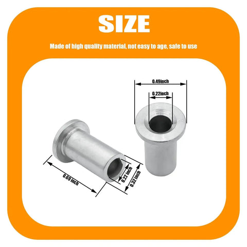 304 Stainless Steel Bearing Sleeve Replacement For Crathco 3220 Bubbler Jet Spray Systems D15 D25 shown with size dimensions
