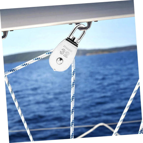 304 Stainless Steel Single Block Pulley 3 Pack Heavy Duty Swivel Pulley for Lifting Rope Pulling and DIY Projects at sea