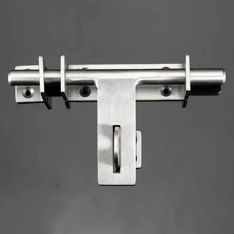 Sliding Bolt Gate Latch with Padlock Hole Heavy Duty 304 Stainless Steel Barrel Door Latch Brushed Finish Built Tough for Exterior Use