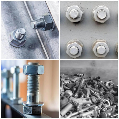 Bolts and washers used in mechanical assemblies, showcasing M3x6mmx0.5mm stainless steel round flat washer for bolt screw 100pcs