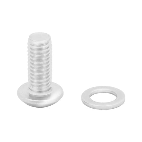 Durable Stainless Steel Water Bottle Cage Bolts With Washers 20 Pack for bike racks, M5x12mm hex socket button head bolt and washer close-up