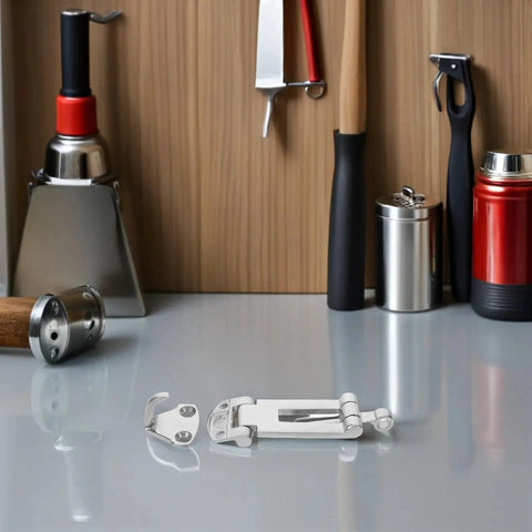 OSALADI stainless steel box latch with anti-rattle locking mechanism; marine-grade 316 hardware, close-up view
