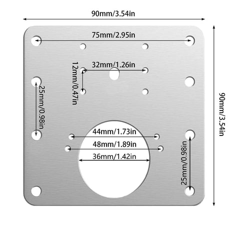 8 Pcs Stainless Steel Cabinet Hinge Repair Plate Kit With Screws And Mounting Tools, plate dimensions with multiple holes