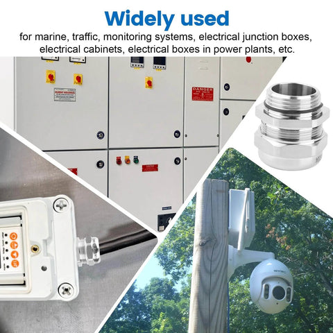 Built Tough 1 Inch NPT Stainless Steel Waterproof Cable Gland with IP68 rating for industrial, automotive projects.