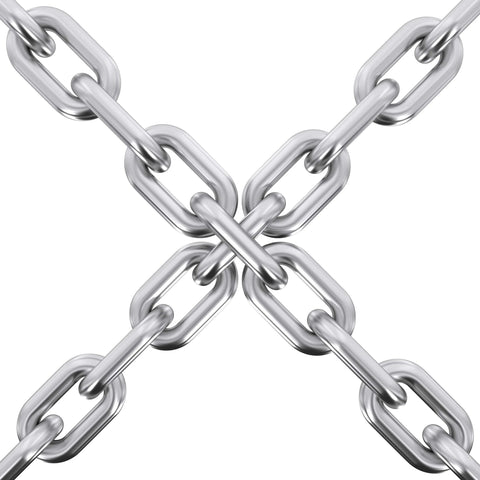 ✝️ 2 Pcs 5/32 x 23 Inch Link Chain 304 Stainless Steel Coil Chain for Transport Tie Down Binder Chain Pulling Towing Hanging
