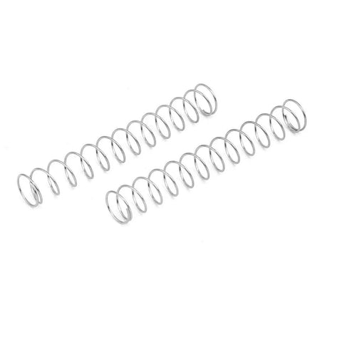Heavy Duty Compression Spring 304 Stainless Steel, 6mm Outer Diameter, 0.4mm Wire Diameter, 40mm Free Length, Silver Tone, two springs shown