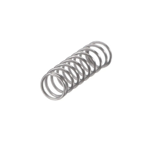 Side view of a Durable 304 Stainless Steel Compression Spring With 3mm Outer Diameter 0.3mm Wire 10mm Free Length for DIY projects.