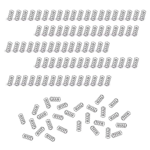 150 Pack Of Stainless Steel Compression Springs For Small Gadgets, 0.3mm Wire Diameter, 4mm Outer Diameter, 10mm Free Length