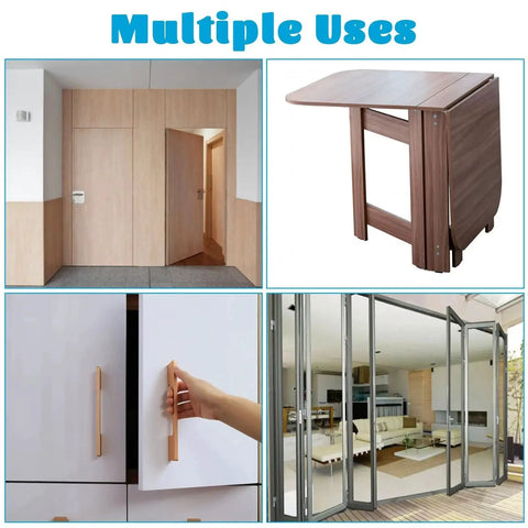Multiple uses of Eight Pack Stainless Steel Hidden Cabinet Hinges One And Three Quarters Inch 180 Degree Invisible Cross Concealed Hinges