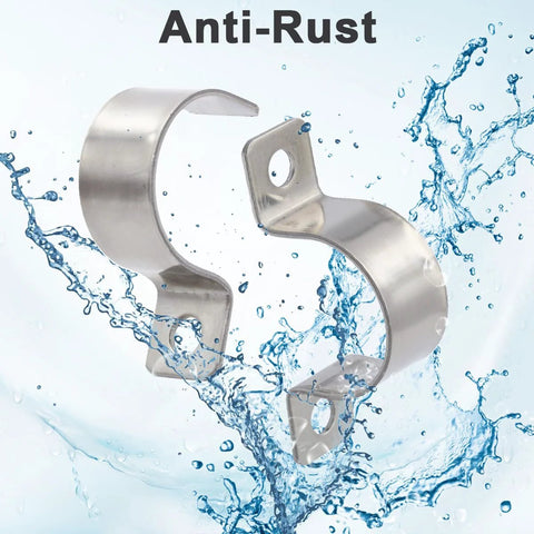 FamlTol stainless steel conduit clamps, 1/4 in, 2-hole U brackets for cylindrical components, Amazon, 20 pcs