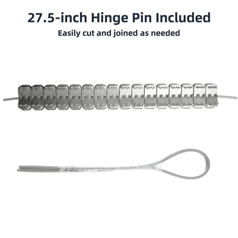 27.5-inch hinge pin with 48 Inch Stainless Steel Conveyor Belt Fasteners Clips With 27 Point 5 Inch Hinge Pin For Industrial Conveyor Belt Staple Lacing Suitable For Belt Thickness 5 To 6 Mm Split Into Three Equal Sections Durable Corrosion Resistant
