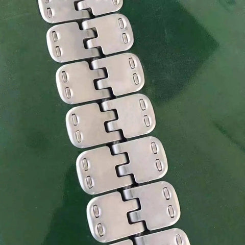 48 Inch Stainless Steel Conveyor Belt Fasteners Clips With 27 Point 5 Inch Hinge Pin for Belt Thickness 5 to 6 mm, top view