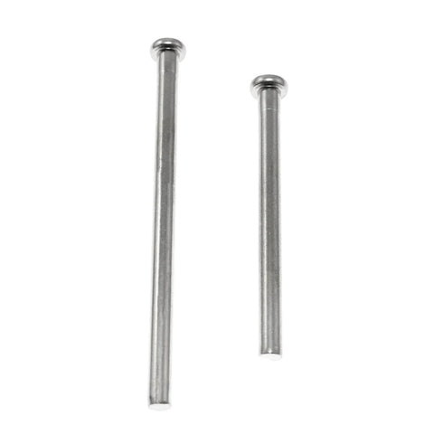 Maxmoral 4 Pack Stainless Steel Door Hinge Pins 4 Inch Interior Door Replacement, silver finish sturdy hinge pins, front view