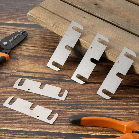Door Hinge Shim Kit 15 Pcs Stainless Steel Shims 3.5 Inch Long By 1.08 Inch Wide 0.047 Inch Thick Silver Finish