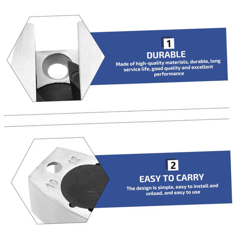 Stainless steel bathroom door stopper silences drafts, reduces noise, and keeps doors secure with easy under door installation.