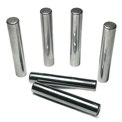 Six Pack One Half Inch Diameter And Three Inch Length Dowel Pins For Solid Wood Projects, precision ground alloy steel shelf pins