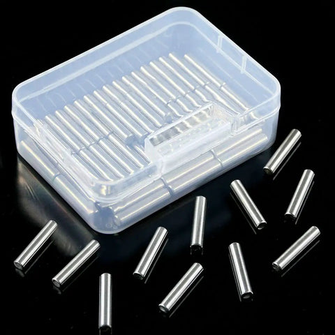 Stainless Steel Shelf Pins 5mm by 25mm 50 Piece Set Polished Nickel Dowel Pins For Fixing Component Position And Joining Parts In Cabinets