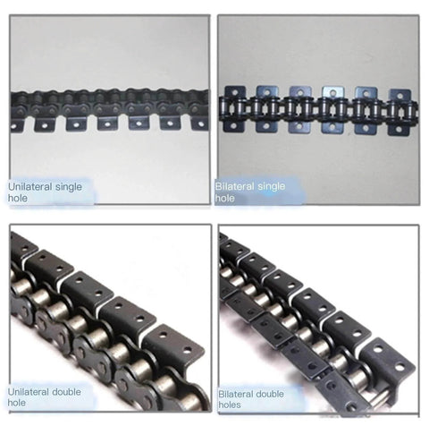 Stainless Steel Short Pitch Plate Conveyor Drive Roller Chain With A1 A2 Attachments 1.5 Meter Length Mingping Industrial